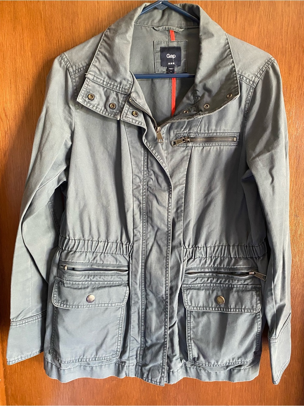 GAP Blue/Grey Utility Jacket with Cinch Waist